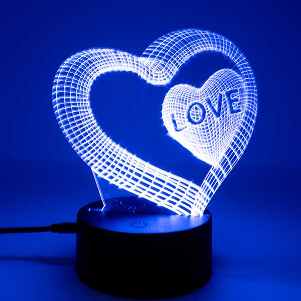 01 Acryl Lasermotiv love