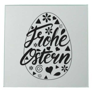 Frohe Ostern Spiegel Lasergravur