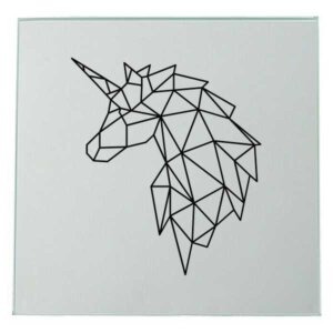 Einhorn Kopf Spiegel Lasergravur