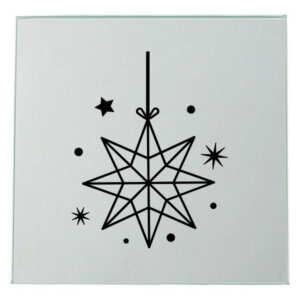 Christbaum Stern Spiegel Lasergravur