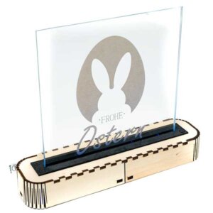 LED-Spiegelrahmenhalter sperrholz osterhase Spiegel Lasergravur
