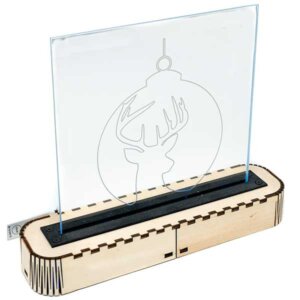 LED-Spiegelrahmenhalter sperrholz christbaumkugel Spiegel Lasergravur