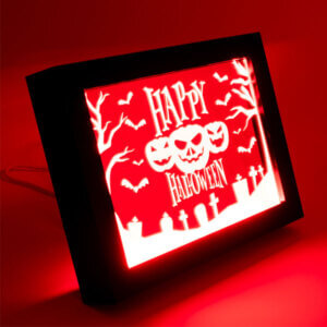 Bilderrahmen Spiegel RGB LED Motiv Halloween
