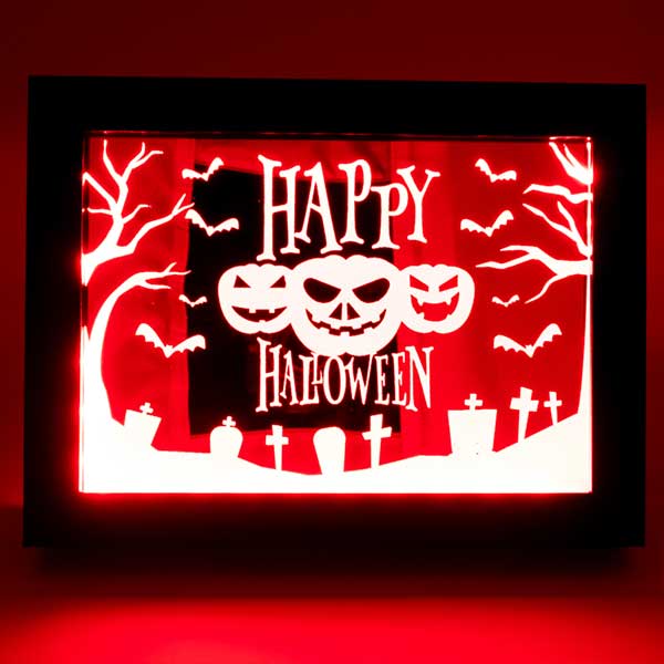 Bilderrahmen Spiegel RGB LED Motiv Halloween