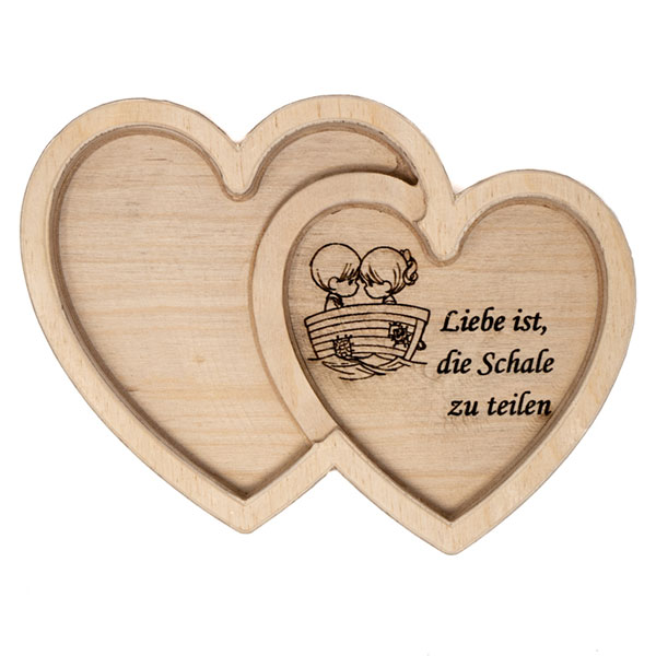 Herzschale Personalisiert Lasergravur Birke Holz Hochzeit Ringschale Valentinstag Liebe persönliche Gravur Holzschale Dekoration Geschenk