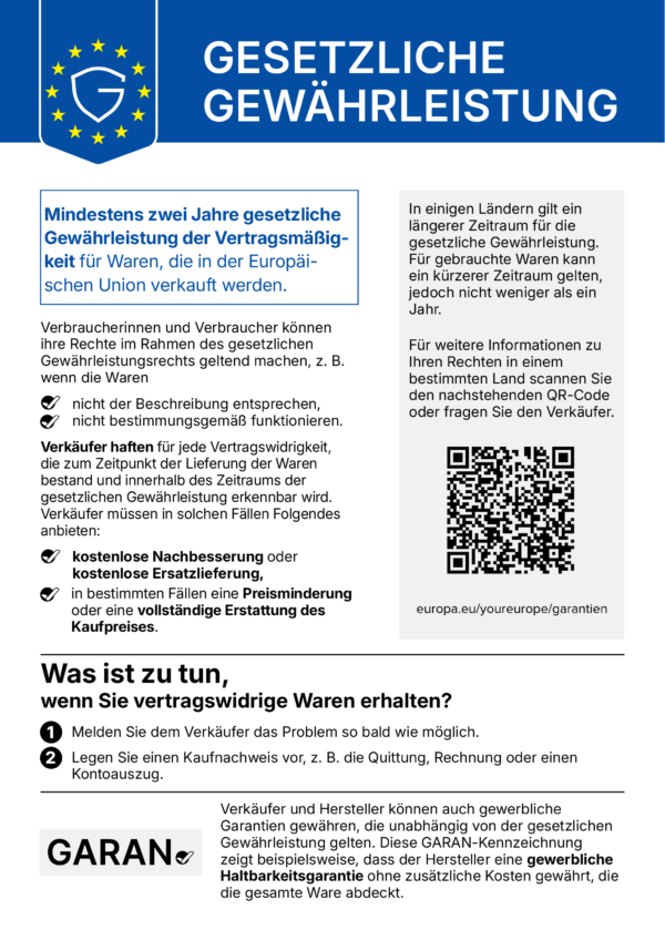 Gewaehrleistungslabel Farbe