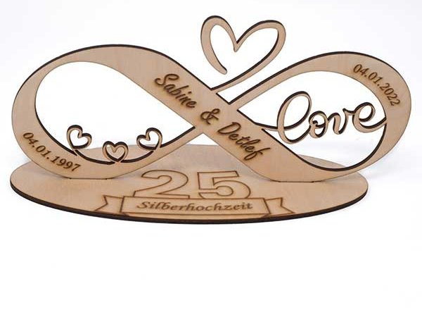 Unendliche Liebe – endless love!! Unendlichkeitszeichen Hochzeit personalisiert birkensperrholz Geschenk zur Hochzeit Goldene Hochzeit Silberhochzeit Rubinhochzeit Diamantene Hochzeit personalisiert Name und Datum